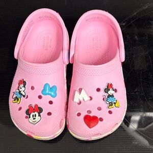 Disney Kids Pink Minnie Mouse Crocs 9c